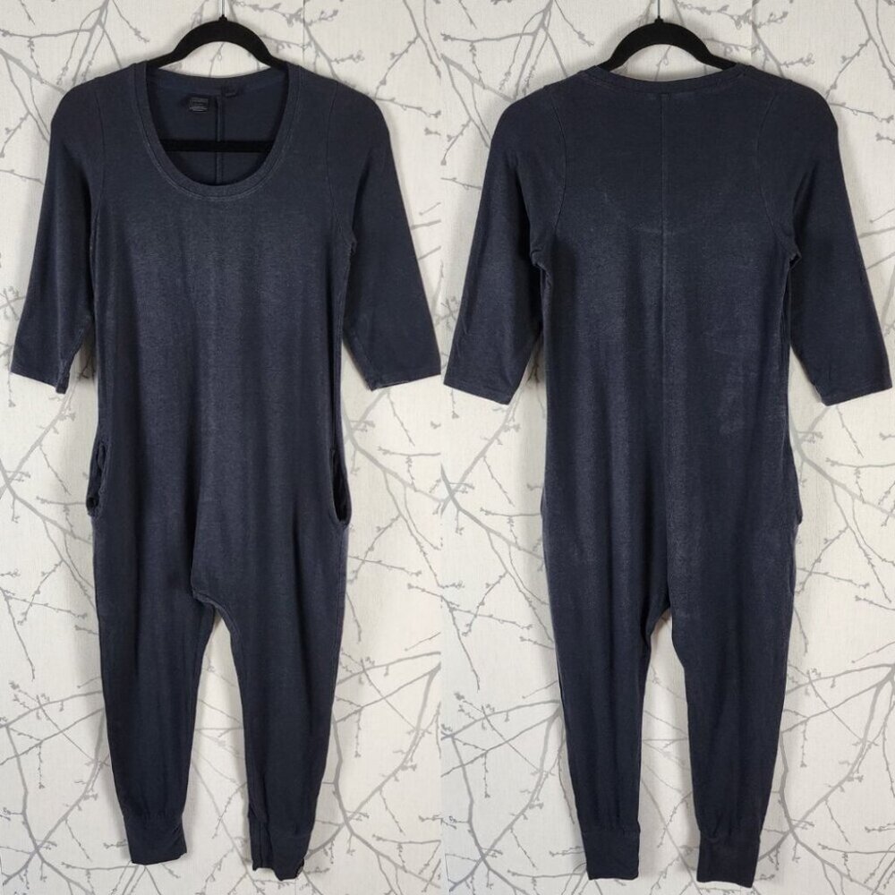 Wooly Doodle Lounj Navy Bamboo Cotton Romper One Piece